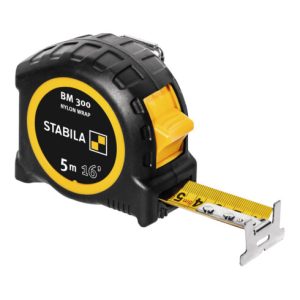 STABILA Taschenbandmaß BM 300, 5 m (16′), doppelseitige cm/inch-Skala, SPIKES-Haken STABILA Taschenbandmaß BM 300, 5 m (16′), doppelseitige cm/inch-Skala, SPIKES-Haken