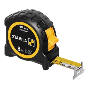 STABILA Taschenbandmaß BM 300, 8 m (26′), doppelseitige cm/inch-Skala, SPIKES-Haken STABILA Taschenbandmaß BM 300, 8 m (26′), doppelseitige cm/inch-Skala, SPIKES-Haken