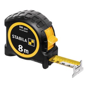 STABILA Taschenbandmaß BM 300, 8 m, doppelseitige 1000er-Skala, metrisch, SPIKES-Haken STABILA Taschenbandmaß BM 300, 8 m, doppelseitige 1000er-Skala, metrisch, SPIKES-Haken