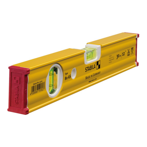 STABILA Wasserwaage 80 AS 30cm Alu.gelb ± 0,5 mm/m