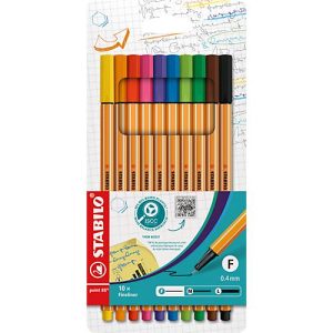 STABILO Fineliner Point 88, 0,4 mm, 10 Stück, farbsortiert STABILO Fineliner Point 88, 0,4 mm, 10 Stück, farbsortiert