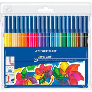 Staedtler Noris Club Fasermaler, 20 Stück, sortiert Staedtler Noris Club Fasermaler, 20 Stück, sortiert
