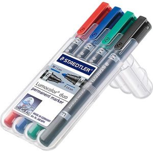 STAEDTLER Permanent-Marker Lumocolor duo, 4er-Set STAEDTLER Permanent-Marker Lumocolor duo, 4er-Set