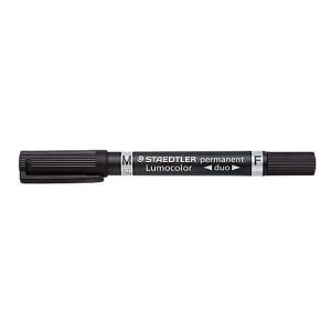 STAEDTLER Permanent-Marker Lumocolor duo, schwarz, 10 St. STAEDTLER Permanent-Marker Lumocolor duo, schwarz, 10 St.