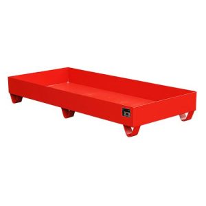 Stahl-Auffangwanne ohne Gitterrost, 1800 x 800 mm, rot RAL 3000 Stahl-Auffangwanne ohne Gitterrost, 1800 x 800 mm, rot RAL 3000