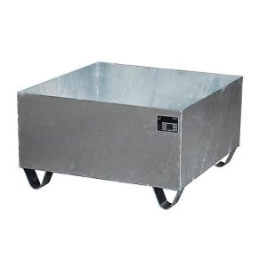Stahl-Auffangwanne ohne Gitterrost, 800 x 800 mm, verzinkt Stahl-Auffangwanne ohne Gitterrost, 800 x 800 mm, verzinkt