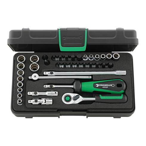 Stahlwille 1/4" (6,3mm) Steckschlüssel-Garnitur 40D/40TX/44KTX/32/6QR 38tlg.