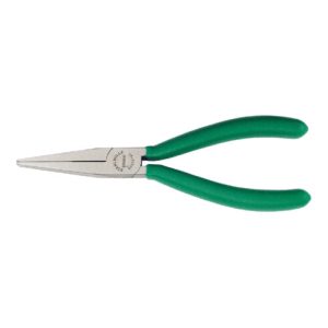 Stahlwille Flachzange kurz L.160mm Kopf poliert Griffe Ku.Hülle geraut W 15 mm