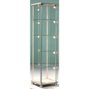 Stand-Präsentationsvitrine Forum II, B 430 x T 430 x H 1760 mm Stand-Präsentationsvitrine Forum II, B 430 x T 430 x H 1760 mm