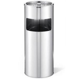 Standascher mit Sieb, silbermetallic Standascher mit Sieb, silbermetallic