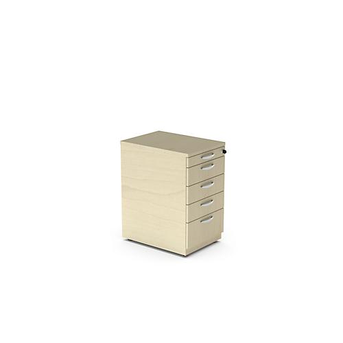 Standcontainer NEVADA, B 430 x T 600 x H 740 mm, Ahorn-Dekor