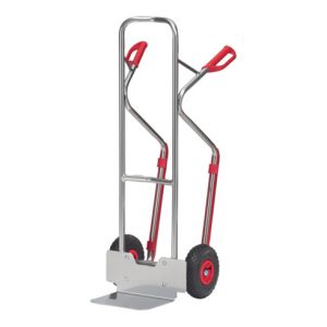 Stapelkarre Alu.m.Kufen H.1300mm Schaufel-Gr.L250xB320mm Trgf.200kg luftbereift Stapelkarre Alu.m.Kufen H.1300mm Schaufel-Gr.L250xB320mm Trgf.200kg luftbereift