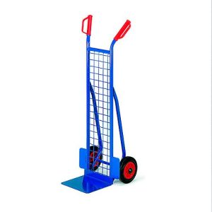 Stapelkarre mit Gitterwand, Tragkraft 200 kg, Vollgummi-Bereifung Stapelkarre mit Gitterwand, Tragkraft 200 kg, Vollgummi-Bereifung