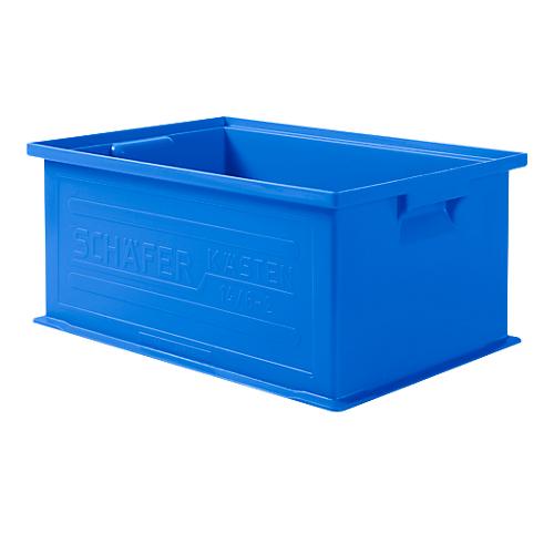 Stapelkasten Serie 14/6-2, aus Polypropylen, mit Griffmulde,, 21 l, blau