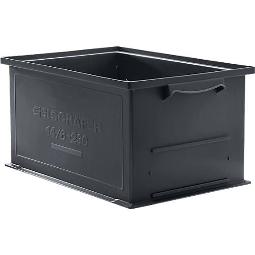 Stapelkasten Serie 14/6-230, aus PP, ESD-leitfähig, Inhalt 26 L, schwarz