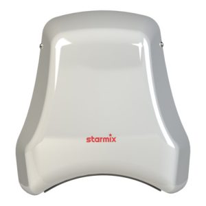 Starmix Vandalen-Haartrockner weiß pulver-beschichtetes Stahlgehäuse Starmix Vandalen-Haartrockner weiß pulver-beschichtetes Stahlgehäuse