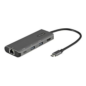 StarTech.com USB C Multiport Adapter – 10 Gbit/s USB Typ C Mini Dock mit 4K 30Hz HDMI – USB PD – 3 Port USB Hub, GbE – USB 3.1 – Dockingstation StarTech.com USB C Multiport Adapter – 10 Gbit/s USB Typ C Mini Dock mit 4K 30Hz HDMI – USB PD – 3 Port USB Hub, GbE – USB 3.1 – Dockingstation