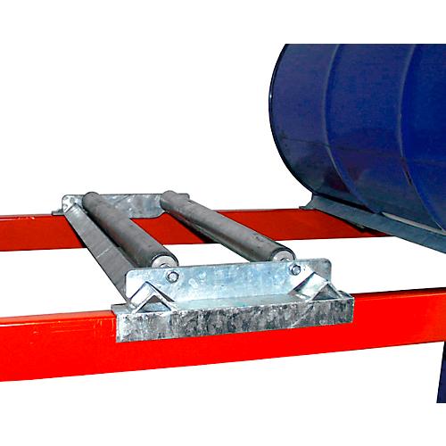 Steckbare Rollenauflage für Bauer Fassregale Typ Serie 3000, Stahl, für 1 x 200 l Fass