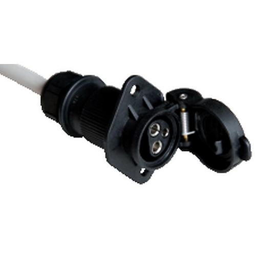 Steckdose für mobile Tankstelle CEMO DT-Mobil Easy, DIN 9680, 3-polig, IP-54, 6-24 V, max. 25 A, Kunststoff, schwarz