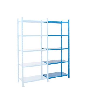 Steckregal-Anbaufeld, m. 5 Stahlblechböden, B 1260 x T 600 x H 2500 mm Steckregal-Anbaufeld, m. 5 Stahlblechböden, B 1260 x T 600 x H 2500 mm