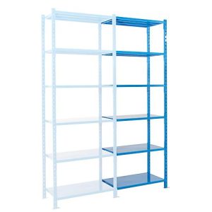 Steckregal-Anbaufeld, m. 6 Stahlblechböden, B 1010 x T 600 x H 3000 mm Steckregal-Anbaufeld, m. 6 Stahlblechböden, B 1010 x T 600 x H 3000 mm