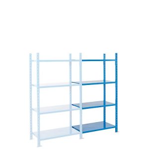 Steckregal-Anbaufeld, mit 4 Stahlblechböden, B 1260 x T 600 x H 2000 mm Steckregal-Anbaufeld, mit 4 Stahlblechböden, B 1260 x T 600 x H 2000 mm