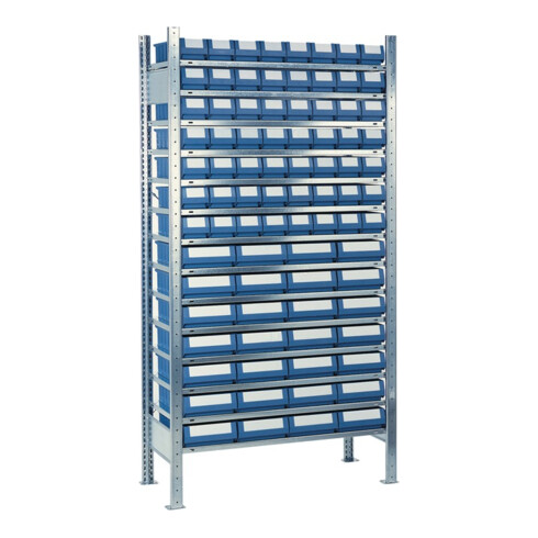 Steckregal H2000xB1000xT500mm Grundregal 14 Stahlböden 56 x 7,28 x 8