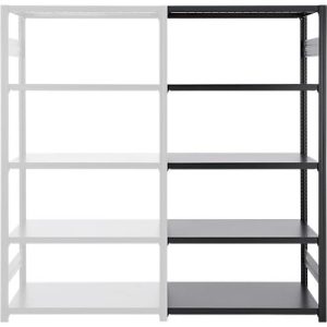 Steckregal ORDO Business, Anbauregal, modular, 5 Fachböden, Fachlast 140 kg, Feldlast 1200 kg, B 760 x T 435 x H 2000 mm, Stahl, schwarz Steckregal ORDO Business, Anbauregal, modular, 5 Fachböden, Fachlast 140 kg, Feldlast 1200 kg, B 760 x T 435 x H 2000 mm, Stahl, schwarz