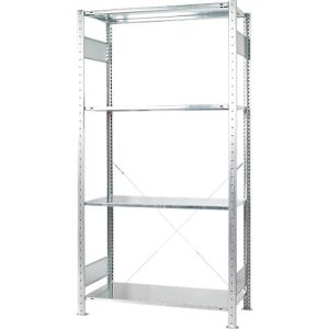 Steckregal Schulte green, Grundregal, erweiterbar, 4 Fachböden, B 1000 x T 400 x H 2000 mm, Stahl, verzinkt Steckregal Schulte green, Grundregal, erweiterbar, 4 Fachböden, B 1000 x T 400 x H 2000 mm, Stahl, verzinkt