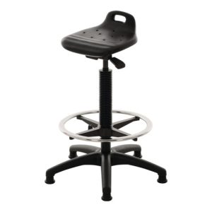 Stehhilfe PU-Integralschaum Sitz-H.570-820mm Ku.-Fußkreuz Fußring u.Bodengl.LOTZ Stehhilfe PU-Integralschaum Sitz-H.570-820mm Ku.-Fußkreuz Fußring u.Bodengl.LOTZ