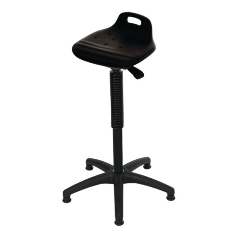 Stehhilfe PU-Integralschaum Sitz-H.570-820mm Ku.-Fußkreuz m.Bodengleitern LOTZ