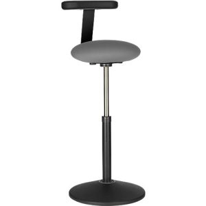 Stehhocker ROVO SOLO mit Monopad, Sitzhöhe 630 – 855 mm, schwarz/grau Stehhocker ROVO SOLO mit Monopad, Sitzhöhe 630 – 855 mm, schwarz/grau