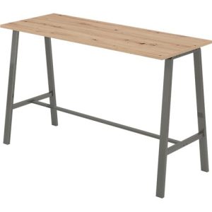 Stehtisch Meeting Point, rechteckig, A-Fuß-Gestell, B 1750 x T 680 x H 1042 mm, Asteiche/anthrazit Stehtisch Meeting Point, rechteckig, A-Fuß-Gestell, B 1750 x T 680 x H 1042 mm, Asteiche/anthrazit