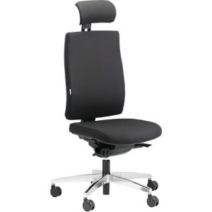 Steifensand Bürostuhl CETO CT2450, Synchronmechanik, ohne Armlehnen, Membransitz, mit Nackenstütze, schwarz Steifensand Bürostuhl CETO CT2450, Synchronmechanik, ohne Armlehnen, Membransitz, mit Nackenstütze, schwarz