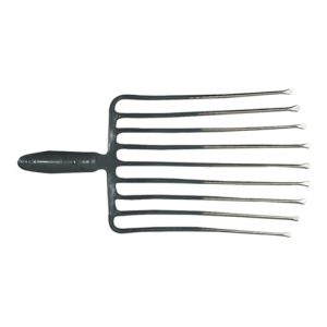 Steingabel 9,Zinken-L.330mm m.Federdülle,o.Stiel Stahl,rot-silber lack.KRUMPHOLZ Steingabel 9,Zinken-L.330mm m.Federdülle,o.Stiel Stahl,rot-silber lack.KRUMPHOLZ