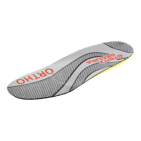Steitz SECURA Einlegesohlen grau/gelb Ortho-Soft ESD LOW, EU-Schuhgröße: 43