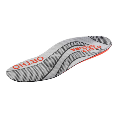 Steitz SECURA Einlegesohlen grau/rot Ortho-Soft ESD HIGH, EU-Schuhgröße: 46