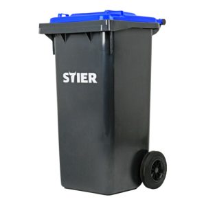 STIER 2-Rad-Müllgroßbehälter 120 l grau/blau BxTxH 475x550x930 mm STIER 2-Rad-Müllgroßbehälter 120 l grau/blau BxTxH 475x550x930 mm