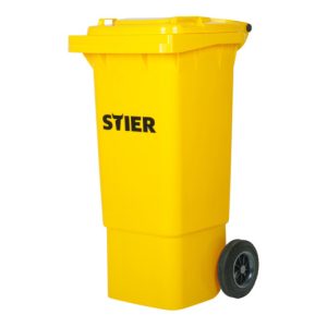STIER 2-Rad-Müllgroßbehälter 80 l gelb BxTxH 445x520x939 mm STIER 2-Rad-Müllgroßbehälter 80 l gelb BxTxH 445x520x939 mm