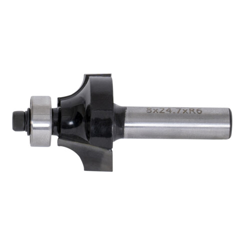 STIER Abrundfräser mit Kugellager HM (HW) Ø 24,7 mm, Radius 6 mm, Schaft- Ø 8 mm