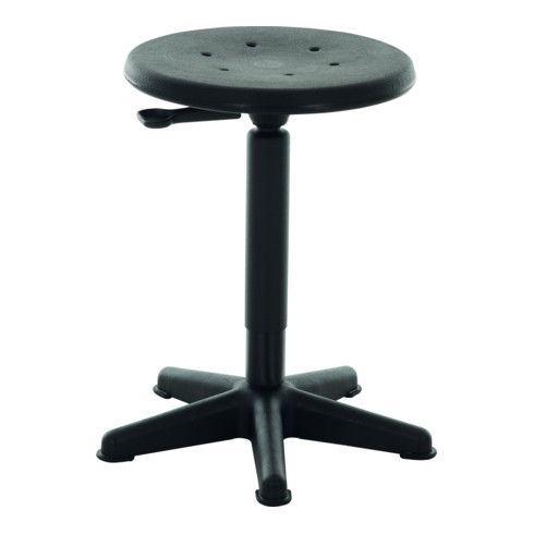 STIER Arbeitshocker mit Gleitern Sitzhöhe 440-630mm PU-Sitz