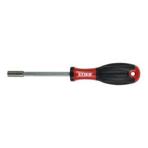 STIER Bithandhalter, mit 3K-Kraft-Griff und Dauermagnet, 1/4″ Sechskant-Abtrieb