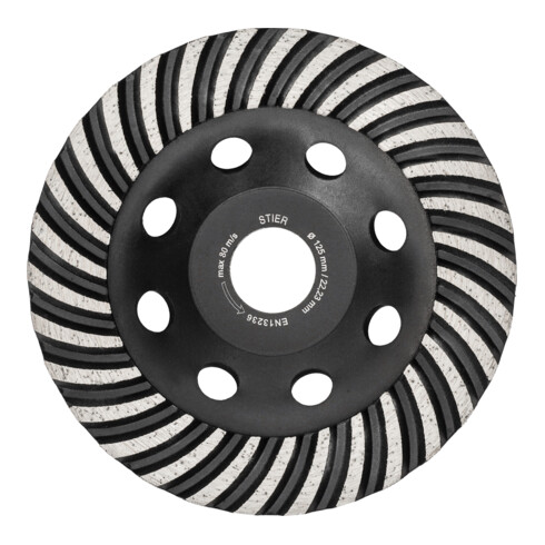 STIER Diamantschleiftopf 125 x 22,23 mm Turbo