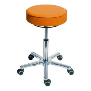 STIER Drehhocker mit Rollen Sitzhöhe 540-720mm Kunstleder gepolstert Gelb STIER Drehhocker mit Rollen Sitzhöhe 540-720mm Kunstleder gepolstert Gelb