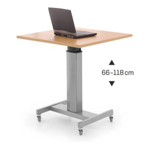 STIER Elektrisch höhenverstellbarer Steh-Tisch 80x60cm, Buche mel., 68-120cm STIER Elektrisch höhenverstellbarer Steh-Tisch 80x60cm, Buche mel., 68-120cm