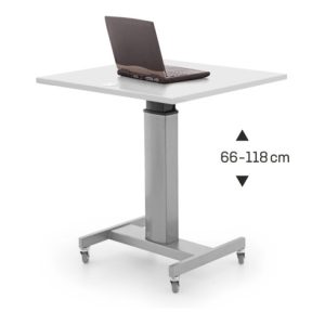 STIER Elektrisch höhenverstellbarer Steh-Tisch 80x60cm, Weiß mel., 68-120cm STIER Elektrisch höhenverstellbarer Steh-Tisch 80x60cm, Weiß mel., 68-120cm