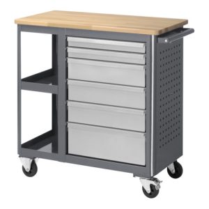 STIER Fahrbare Werkbank mit 6 Schubladen und 2 Fachböden BxTxH 960x450x950 mm STIER Fahrbare Werkbank mit 6 Schubladen und 2 Fachböden BxTxH 960x450x950 mm