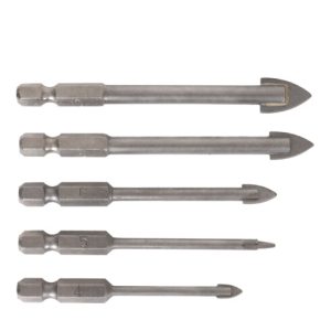 STIER Fliesenbohrer Set 5-tlg. 1/4 Zoll Bit 4 – 10 mm