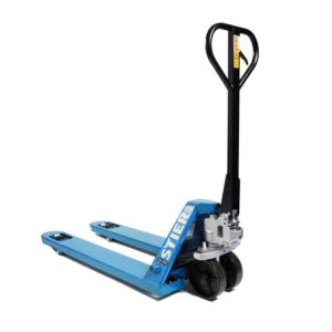 STIER Gabelhubwagen Tragkraft 2500kg Gabellänge 1150mm Nylon-Reifen blau STIER Gabelhubwagen Tragkraft 2500kg Gabellänge 1150mm Nylon-Reifen blau