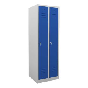 STIER Garderobenspind 2 Abteile 1800x590x500mm enzianblau STIER Garderobenspind 2 Abteile 1800x590x500mm enzianblau